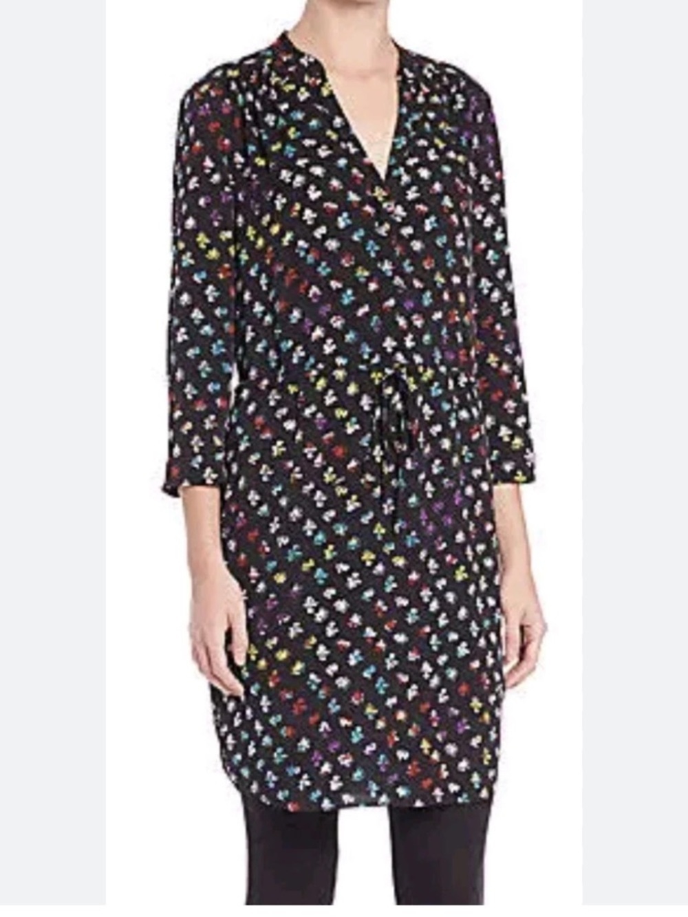 Diane Von Furstenberg Freya Silk Tie Waist Dress Size 8